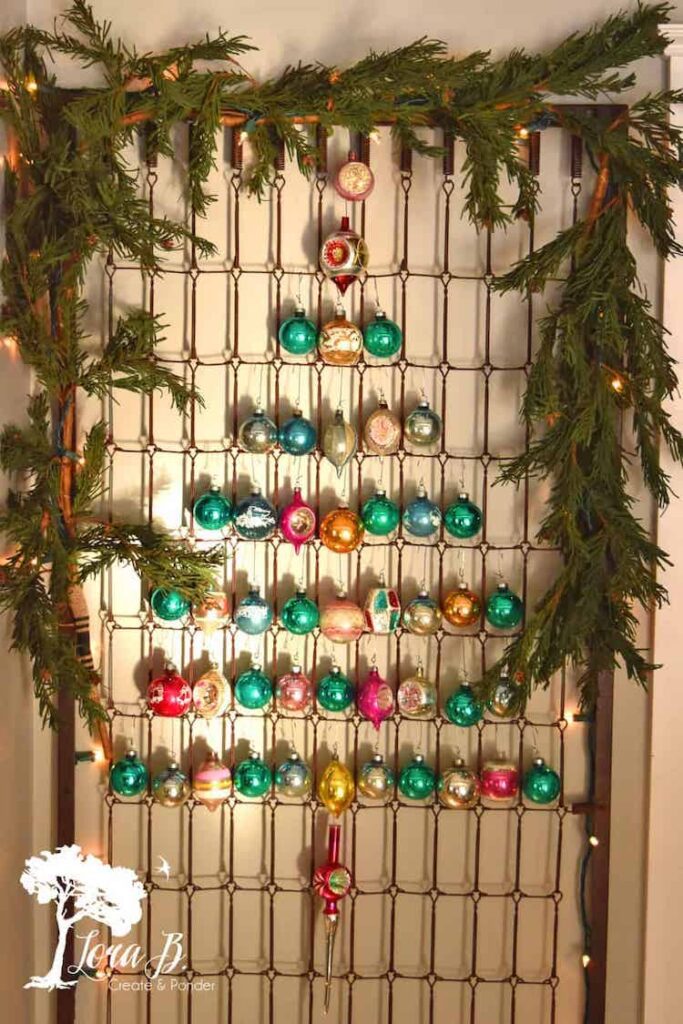 Vintage White Christmas Tree with Shiny-Brite Ornaments : Atta