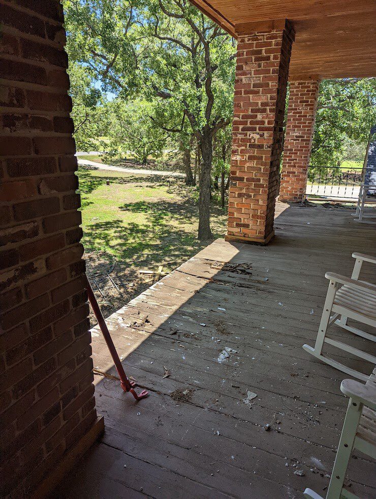 wood decking before