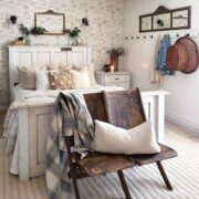 winter bedroom farmhouse neutral palette
