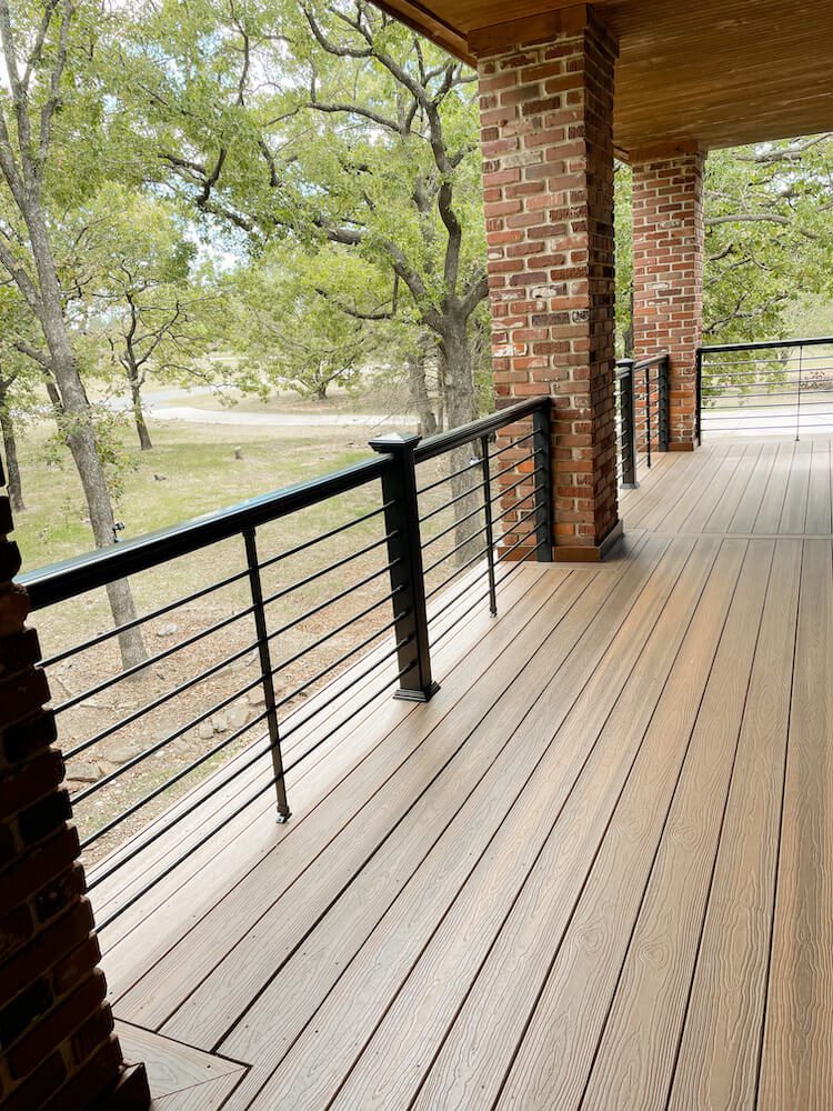 wood decking close up