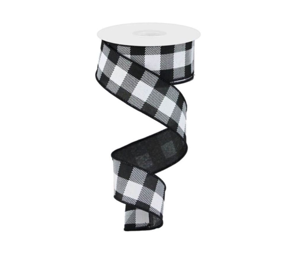 buffalo check ribbon black and white