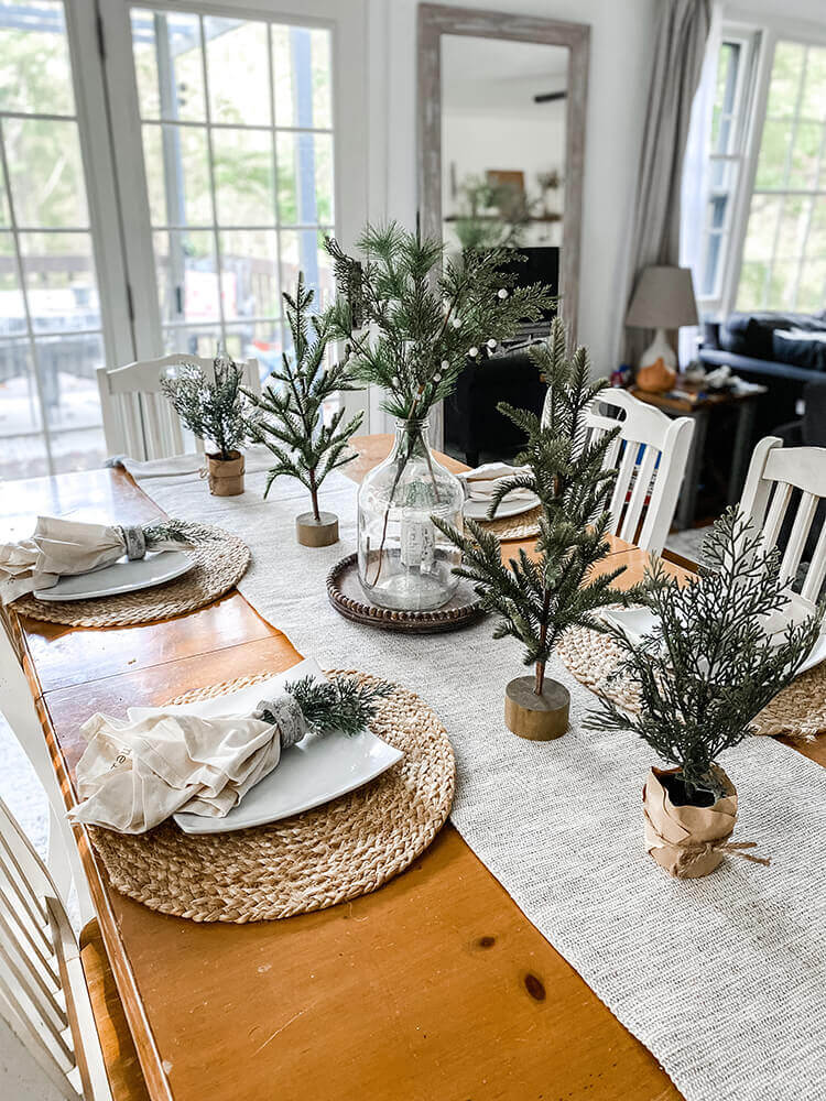 Scandinavian winter table settings