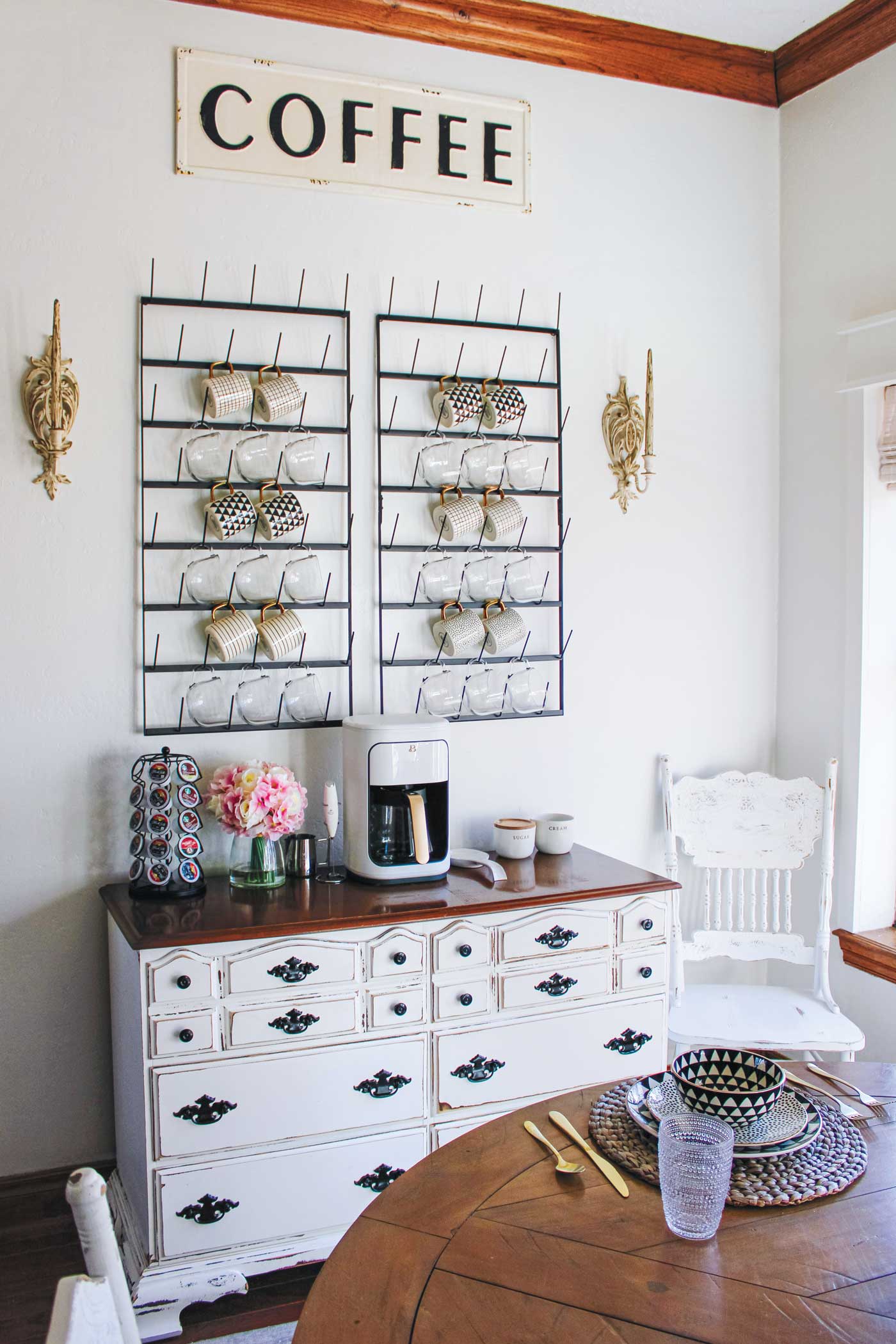 upcycled dresser coffee bar