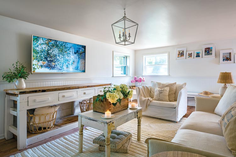 vintage inspired farmhouse family room