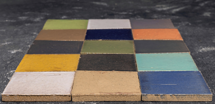 color palette of square tiles