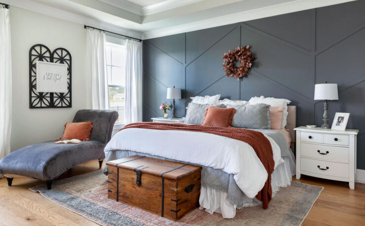 neutral color scheme in master bed room