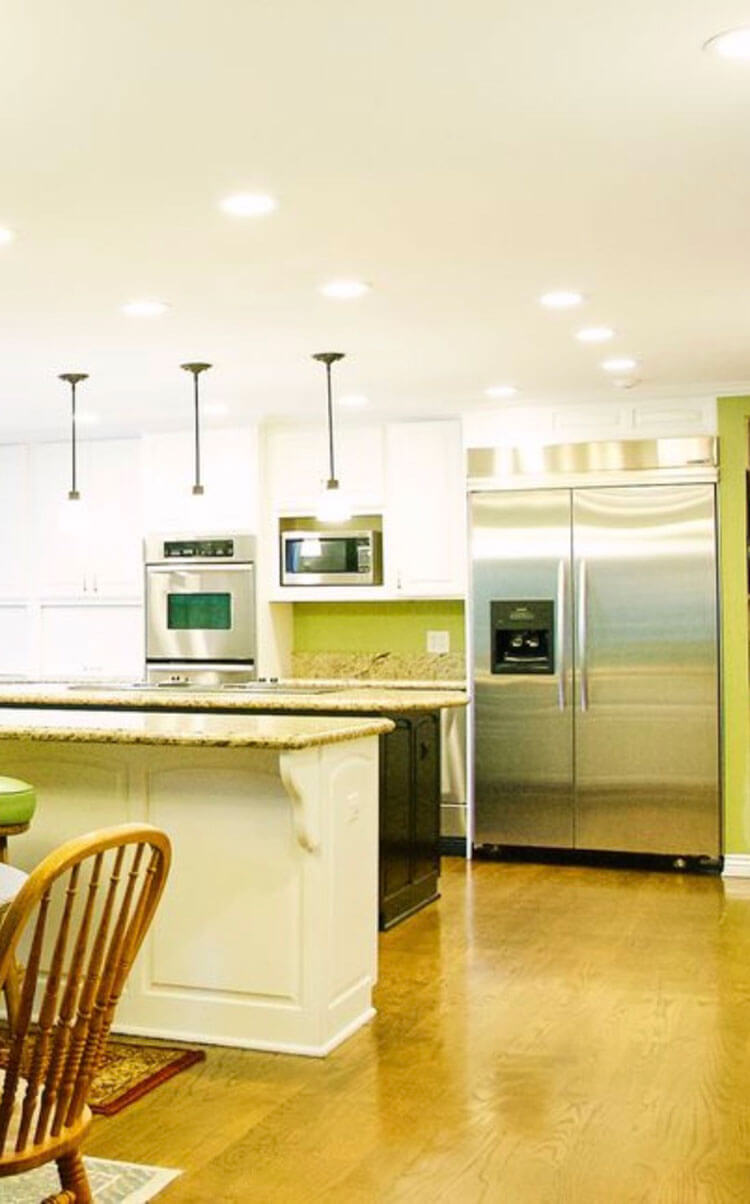 Inside kitchen before a home renovation