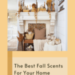 Fall mantel with fall essential oils and text