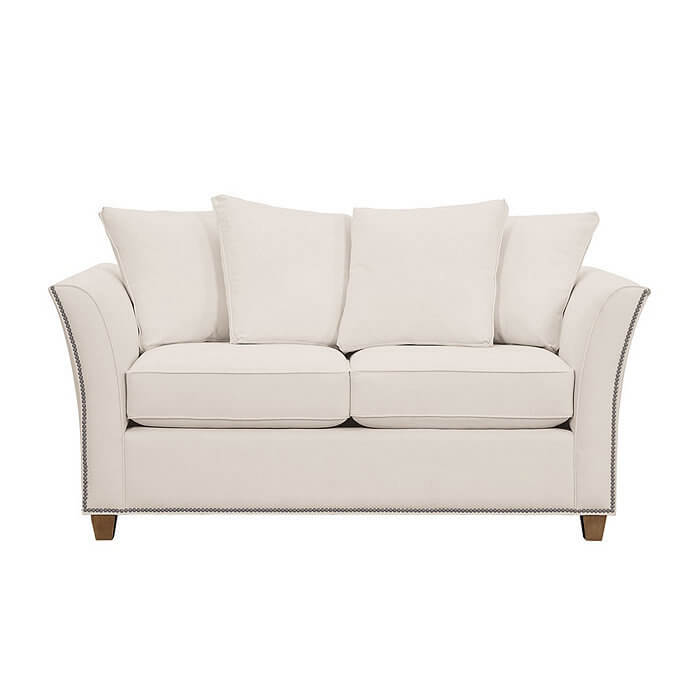 Tate Loveseat with Antique Pewter Nailheads