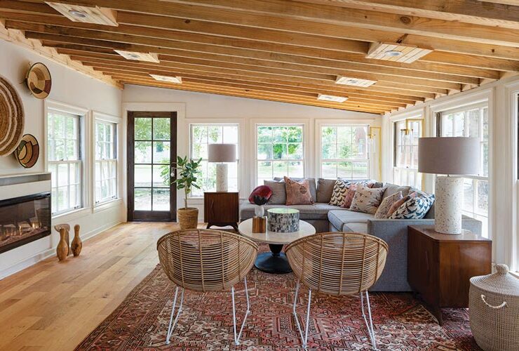 bright sunroom in renovated 1920s bungalow