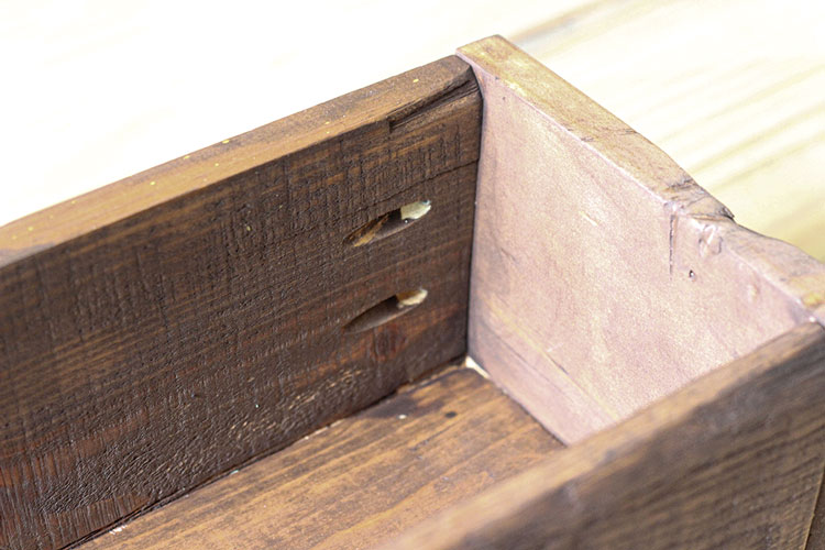 wooden box DIY centerpiece