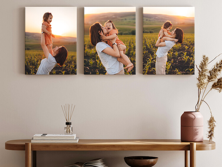 Mother and daughter canvas photo prints