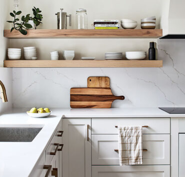 countertop in all white kitchen