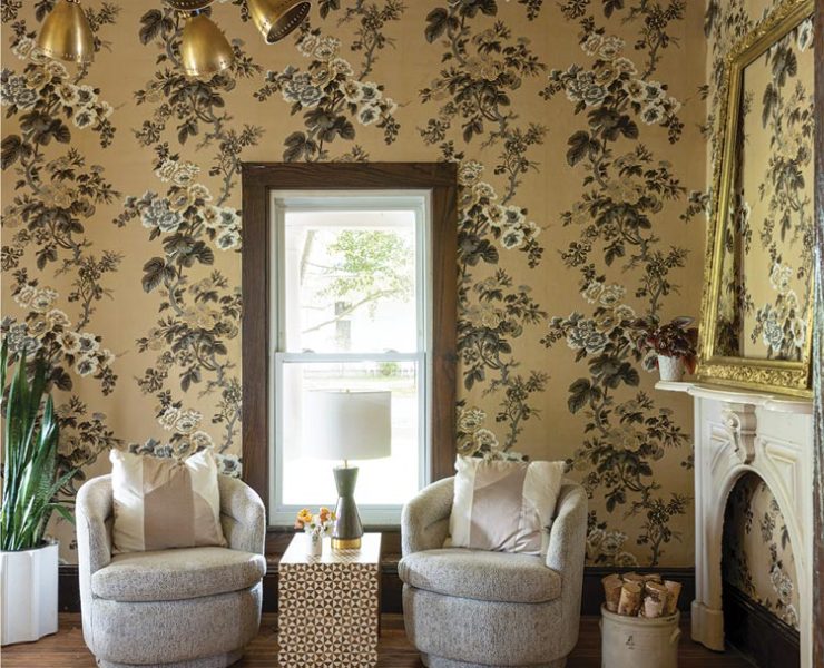 floral wallpaper in Holly Thompson's 1920s bungalow