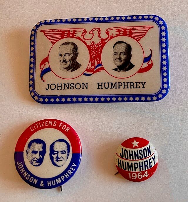 Johnson presidential campaign pins