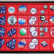 collection of mid century campaign pins