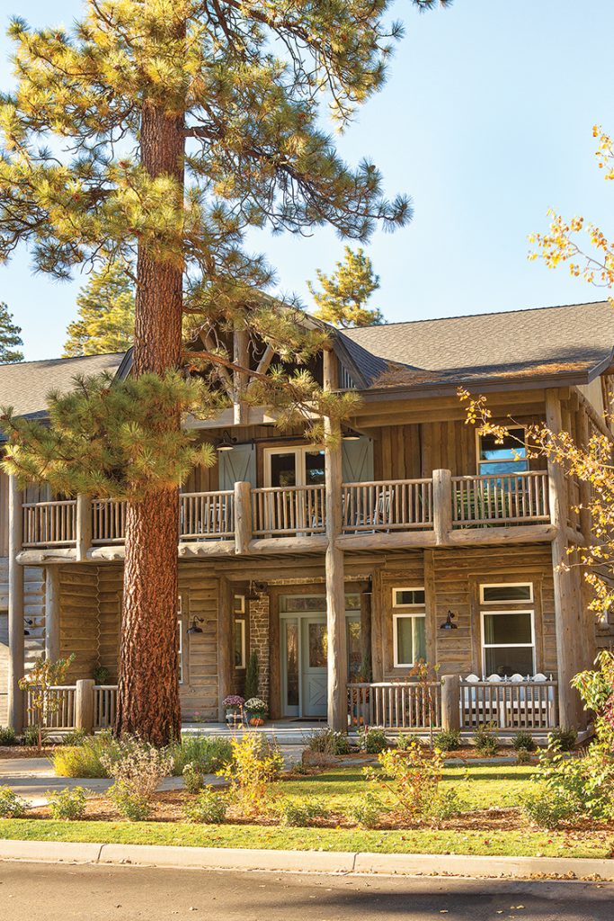 exterior view of Big Bear farmhouse cabin