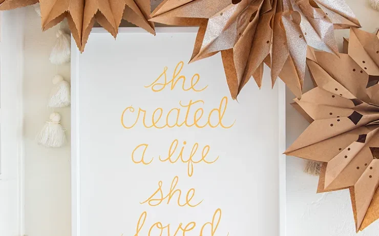 DIY brown paper bag snowflakes create organic Christmas decor