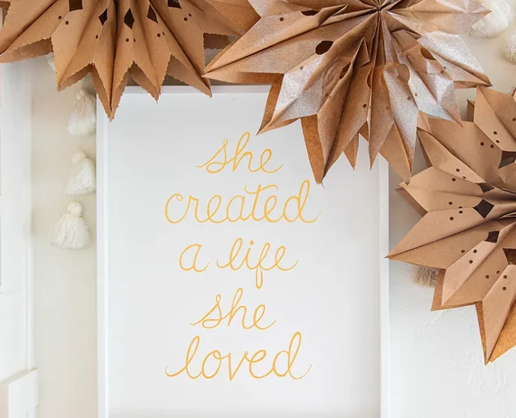 DIY brown paper bag snowflakes create organic Christmas decor