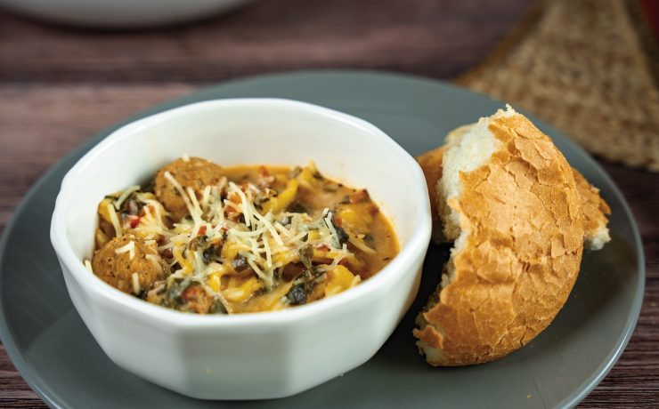 one-pot meatball tortellini soup