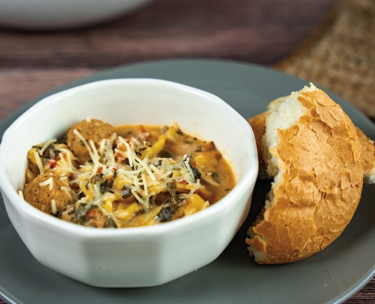 one-pot meatball tortellini soup