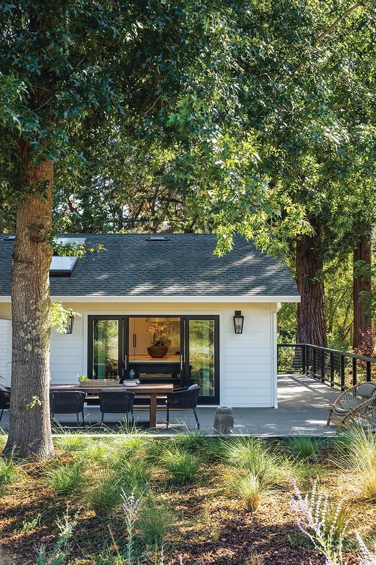 back porch of farmhouse meets vineyard home