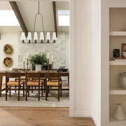 farmhouse meets vineyard style dining room