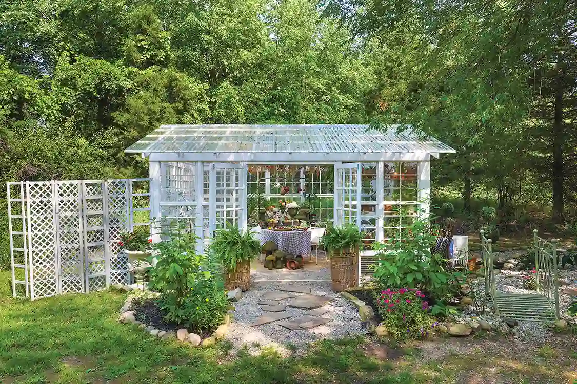 greenhouse on expansive dream home property