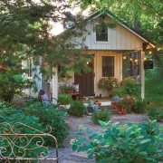 garden shed on expansive dream home property in Michigan