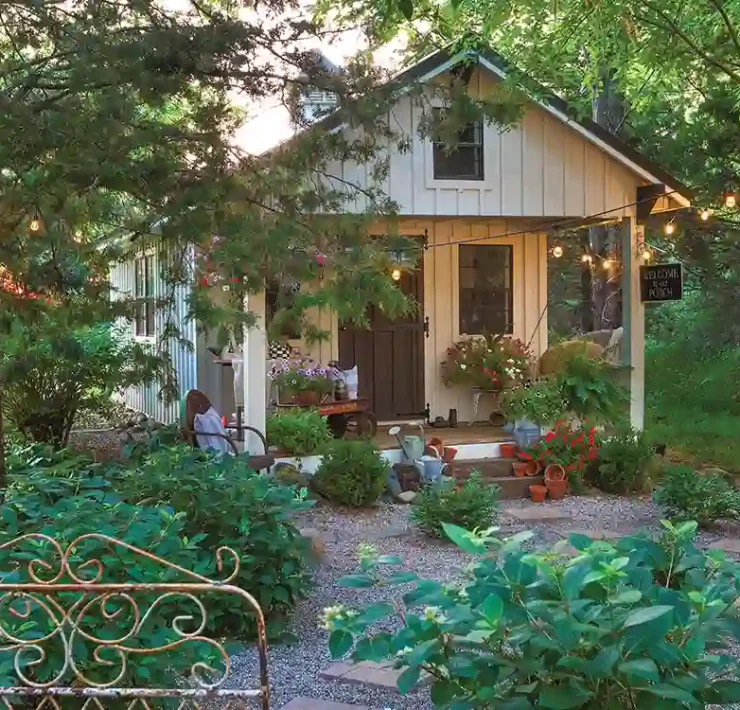 garden shed on expansive dream home property in Michigan