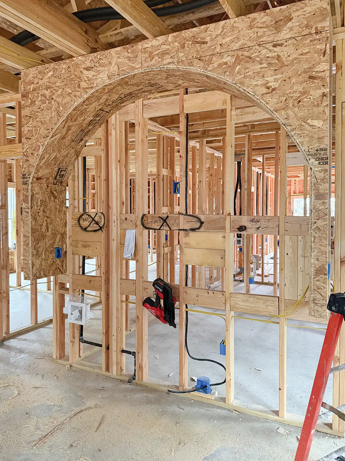 Project House Austin framing interior