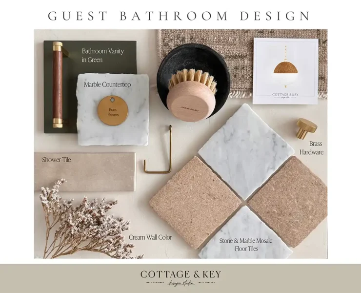 guest bathroom design photo moodboard