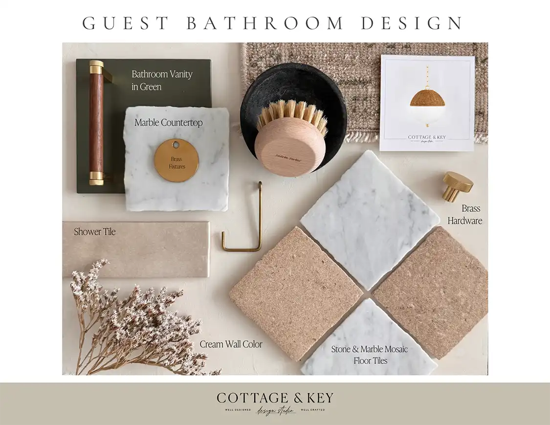 guest bathroom design photo moodboard