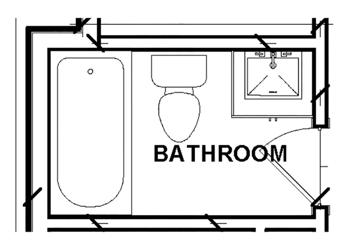 Project House Austin bathroom floorplan