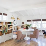 dining nook in renovated cozy home with character