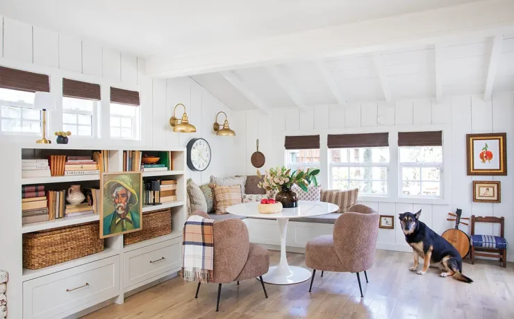 dining nook in renovated cozy home with character