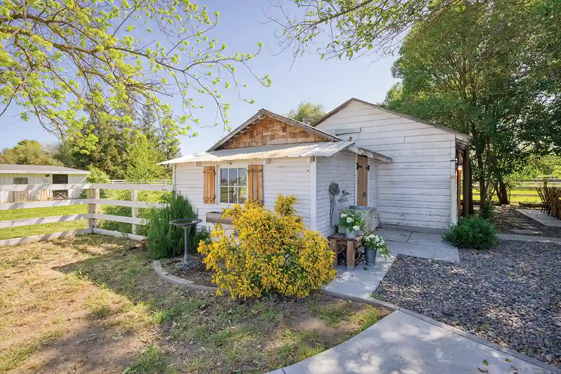 little house on large property in Northern California